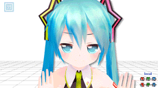 初音跑到你的MMD屏幕前啾的一下